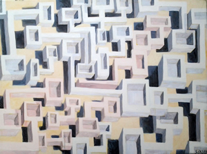 painting of a maze