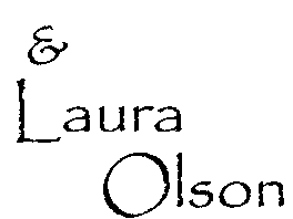 graphic name of laura olson using a transparent background